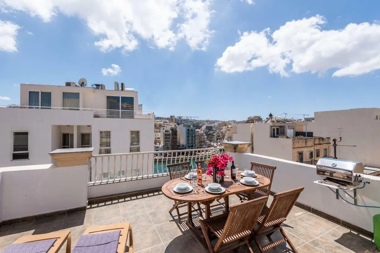Seaspray 3 Bedroom Penthouse, With Large Terrace And Bbq Saint Julian's