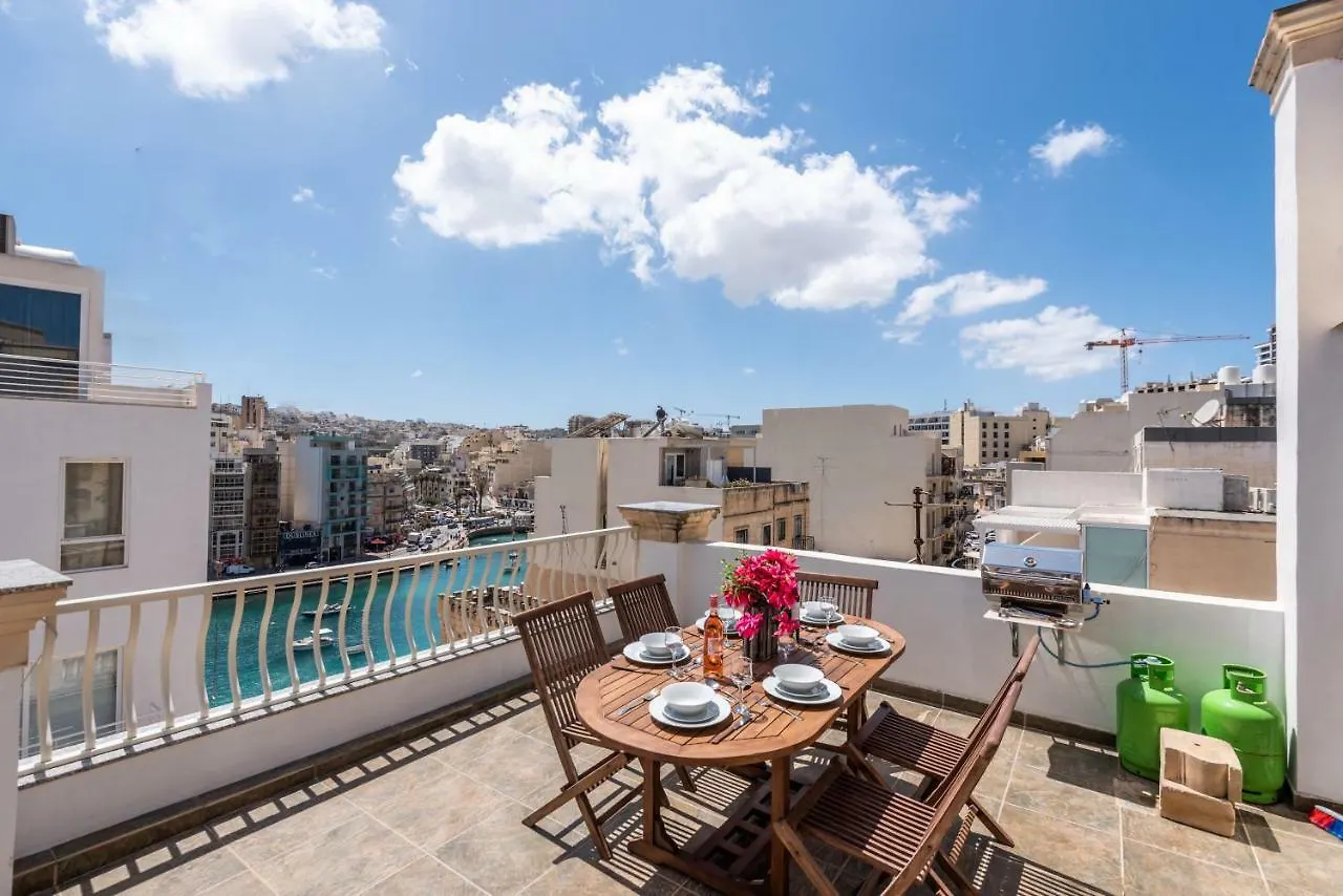 Seaspray 3 Bedroom Penthouse, With Large Terrace And Bbq Saint Julian's Malta